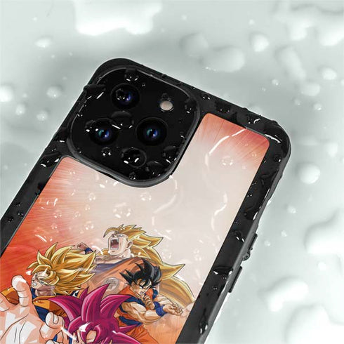 Dragon Ball Super Goku Evolution iPhone 15 Pro Waterproof Case